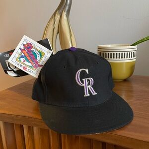 VTG 90s Colorado Rockies Hat Cap New Era Diamond Collection Fitted 6 3/4 Wool US